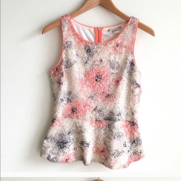 Banana Republic Sequins Peplum. Floral print. - Picture 6 of 6